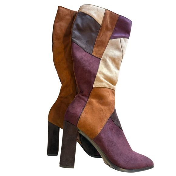 Impo Omega Spice Patchwork  Faux Suede Heeled Boot - Picture 9 of 10